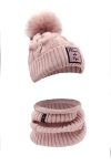 Winter hat  set Emilly pink
