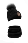Winter hat set Emilly black 