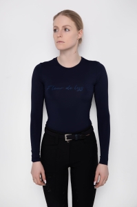Rose  basic granatowa koszulka treningowa damska 