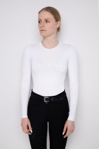 Rose  basic biała  koszulka treningowa damska  