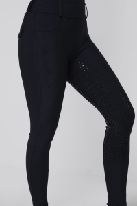 Legginsy jeździeckie czarne second skin Cedar
