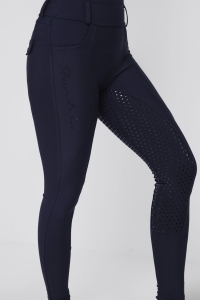 Legginsy jeździeckie granatowe second skin Cedar