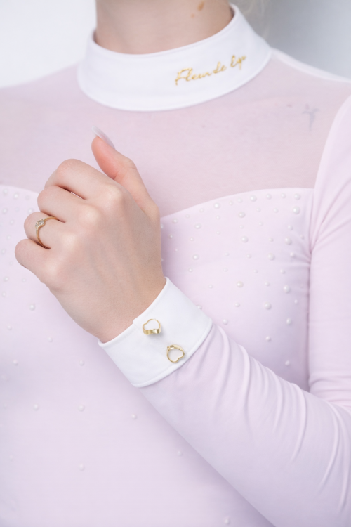 Koszula konkursowa jeździecka różowa Bergamot