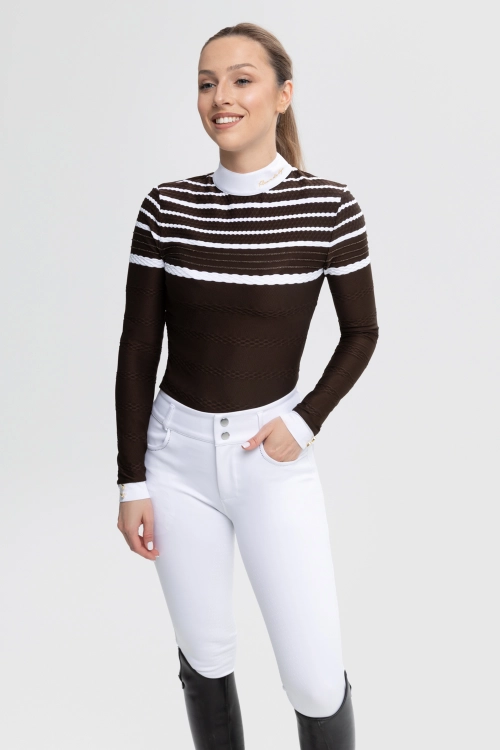 Women’s Equestrian Competition Shirt Choco Hazel