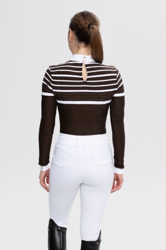 Hazel - camiseta de competición de equitación choco