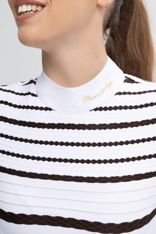 Women’s Equestrian Competition Shirt White  Choco Hazel
