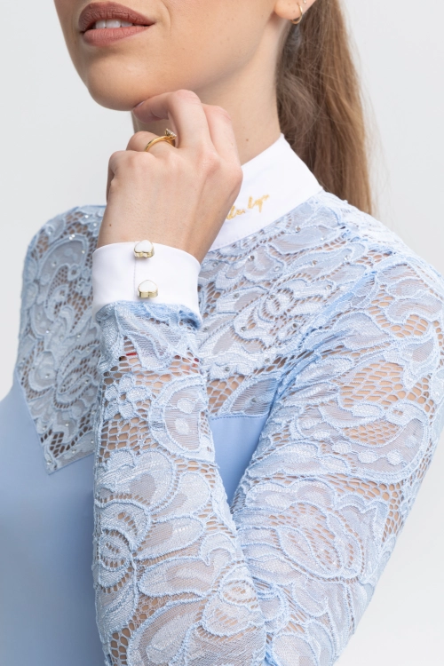 Women’s Equestrian Competition Shirt Blue Cristall