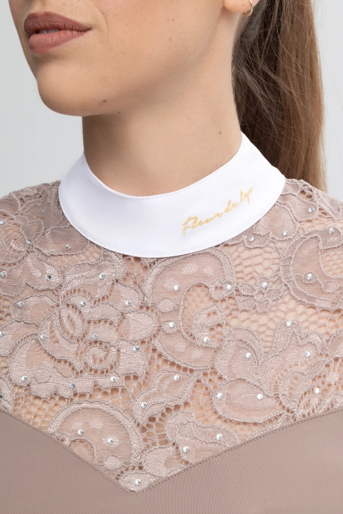 Cristall - camiseta de competición de equitación beige