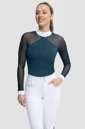 Women’s Equestrian Competition Shirt Emmerald Green Molly Spark