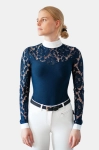 Cristall - camiseta de competición de equitación azul marino