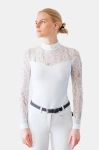 Cristall - camiseta de competición de equitación blanca