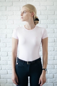 Rose short różowa koszulka treningowa damska