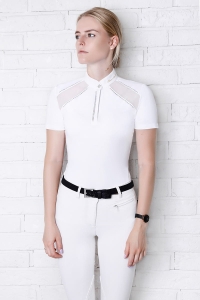 Koszula konkursowa jeździecka biała Poppy short