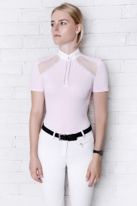 Koszula konkursowa jeździecka różowa Poppy short